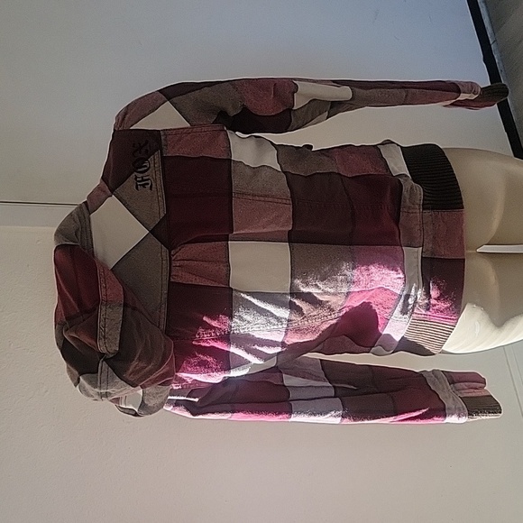 FOX Flannel Hooded Plaid Y2K 90's Jacket M Streetwear Skater Surfer California‎ - Picture 3 of 7